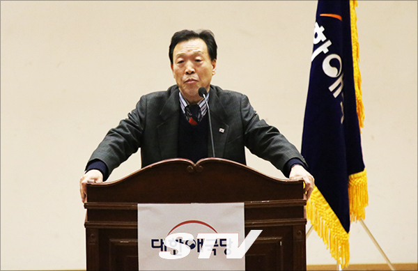 정영진 서울시당 수석부위원장이 선한 자는 99번 실패해도 100번째 이긴다며 대한애국당이 승리를 자신하고 있다.