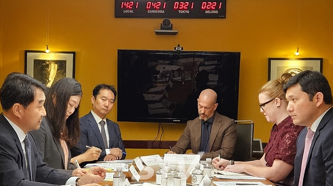 30일(현지시간) 미국 워싱턴DC에서 미 조지아주 한국인 구금 사태의 재발방지를 위해 '비자 워킹그룹' 첫 회의가 열리고 있다. 사진=외교부